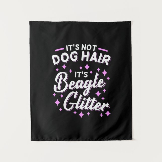 Tenture C'est Beagle Chien Paillettes (Devant)