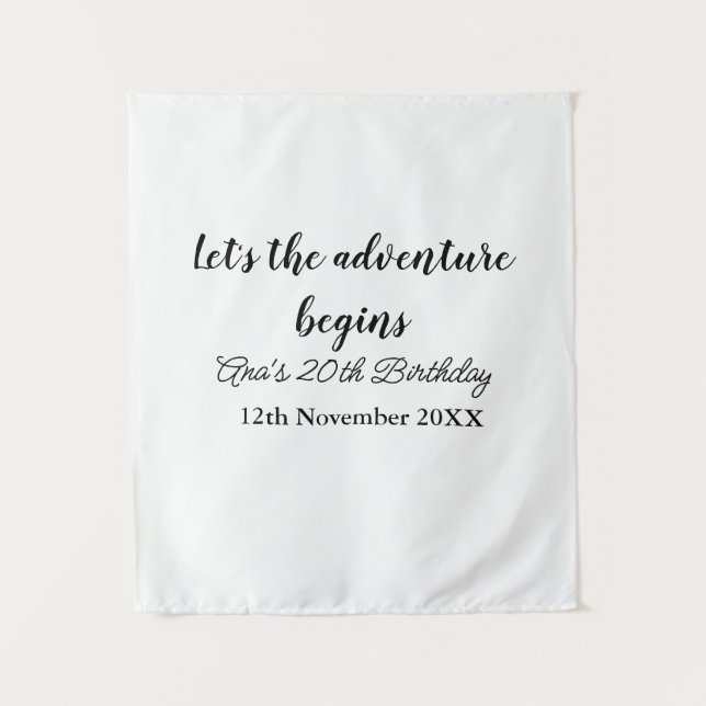 Tenture c'est parti pour l'aventure 20ème anniversaire ajo (Devant)