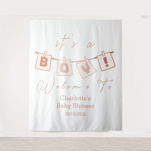 Tenture C'est un garçon ! Cute Notedry Bohème Couleur Baby