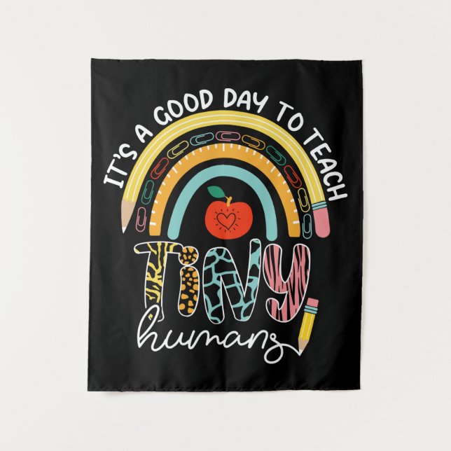 Tenture C'est une bonne journée pour apprendre à de minusc (Devant)