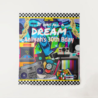 Tenture C'était tout un Rêve Fond de Graffiti Hip Hop Rétr