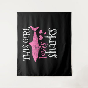 Tenture Cette Fille aime les requins - De mignons cadeaux