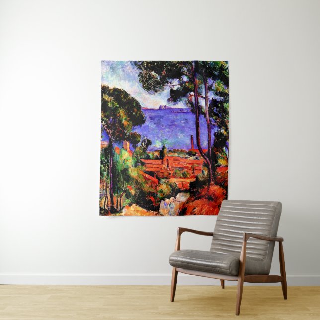 Tenture Cezanne - Vue à travers les arbres (En situation)