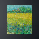 Tenture Champ aux Iris près d'Arles par Vincent van Gogh<br><div class="desc">Vincent van Gogh - Champ aux Iris près d'Arles,  1888. 
Vincent Willem van Gogh (1853-1890) était un peintre post-impressionniste néerlandais qui devint après sa mort l'une des figures les plus célèbres et influentes de l'histoire de l'art occidental.</div>