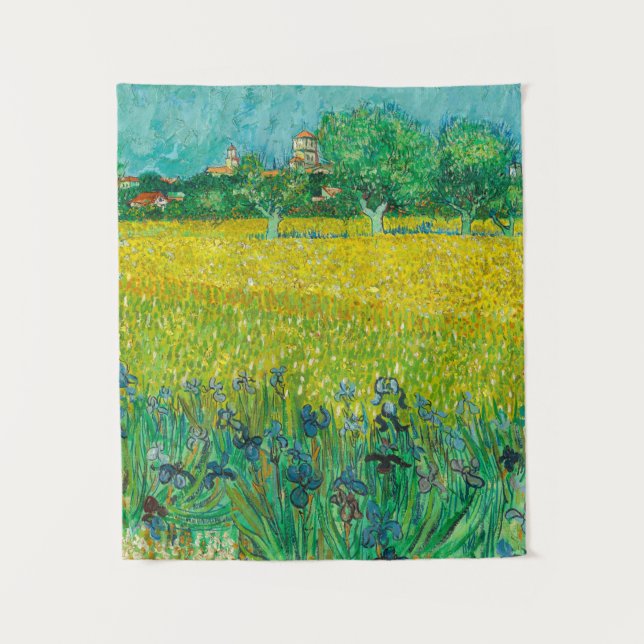 Tenture Champ aux Iris près d'Arles par Vincent van Gogh (Devant)