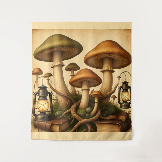 Tenture Champignons vintages (Devant)