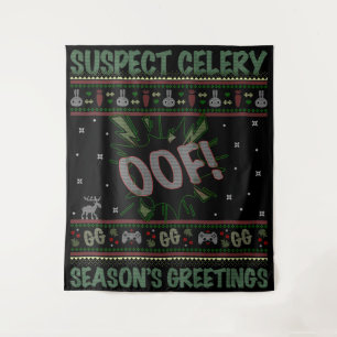 Tenture Chandail de Noël moche Suspect Celery™