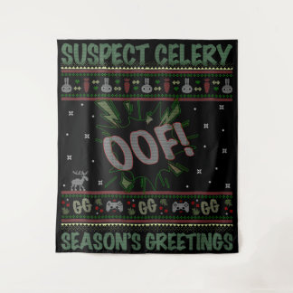 Tenture Chandail de Noël moche Suspect Celery™