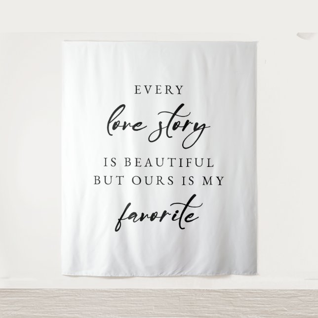 Tenture « Chaque histoire d'amour est belle » Élégant mari (Devant)