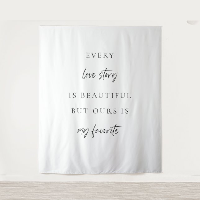 Tenture Chaque histoire d'amour est belle Toile de fond de (Devant)