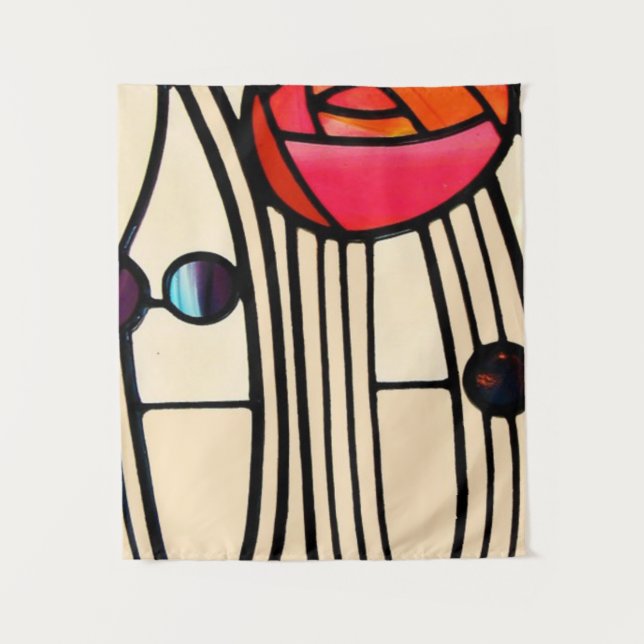 Tenture Charles Rennie Mackintosh Vitrail (Devant)