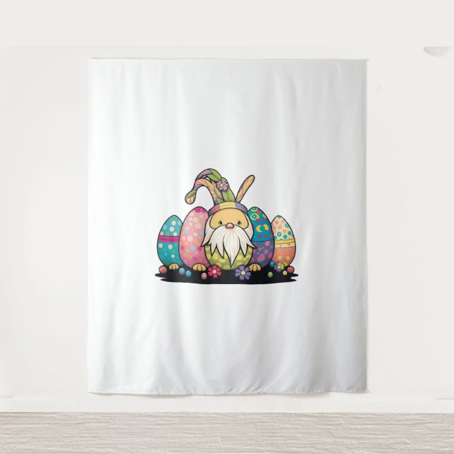 Tenture Chasse aux oeufs de Pâques Bunny printemps mignon  (Devant)