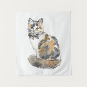 Tenture Chat Calico Fancy