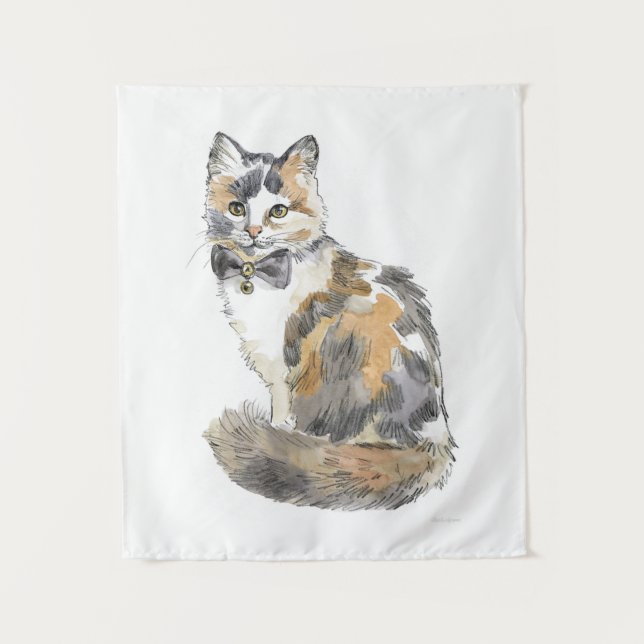 Tenture Chat Calico Fancy (Devant)