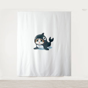 Tenture Chat en costume Orca