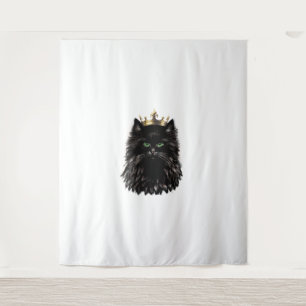 Tenture Chat noir avec un Art numérique de la Couronne