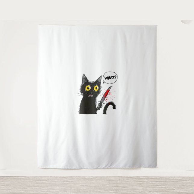 Tenture Chat noir Costume Halloween Witchcraft Spider Web (Devant)