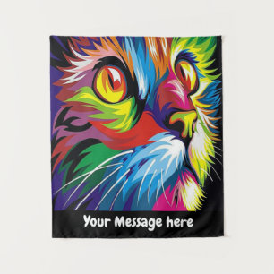 Tenture Chat pop art rétro ajouter la décoration murale