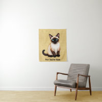 Chat Siamois Sur Vieux Papier