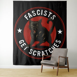 Tenture Chats contre les fascistes