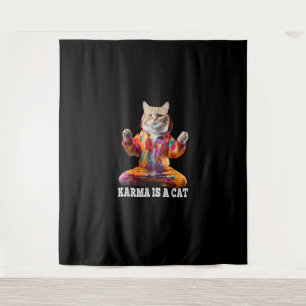 Tenture Chats, Karma est un chat, Yoga sport chat
