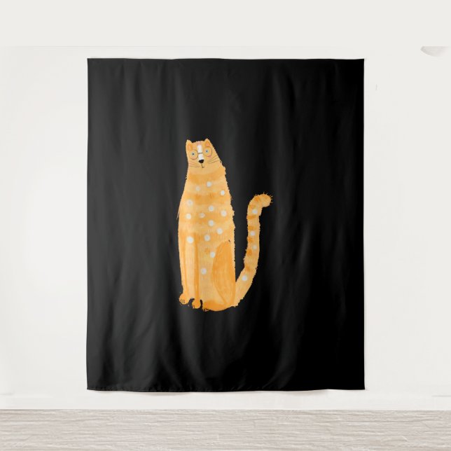 Tenture Chats Orange (Devant)