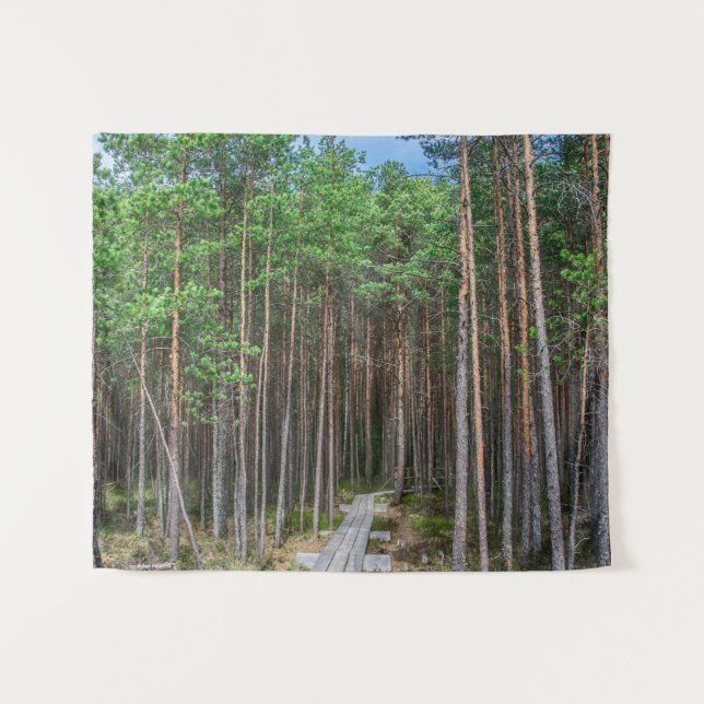 Tenture Chemin en bois dans la pinède (Devant (Horizontal))
