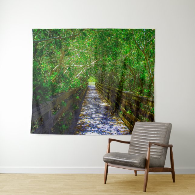 Tenture Chemin sous la canopée des arbres (En situation (horizontale))