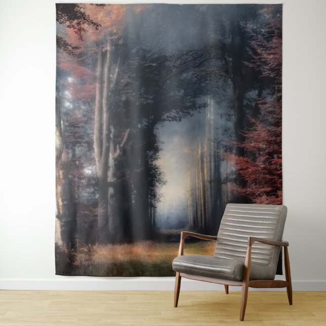 Tenture Chemin Vers La Lumière Dans Une Forêt D'Arbre (En situation)