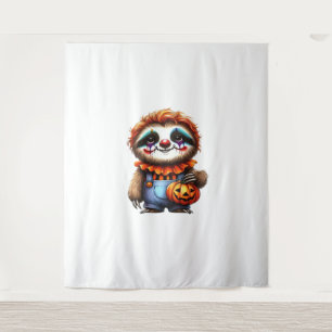 Tenture Chemise Clown Sloth Halloween surdimensionnée T-sh