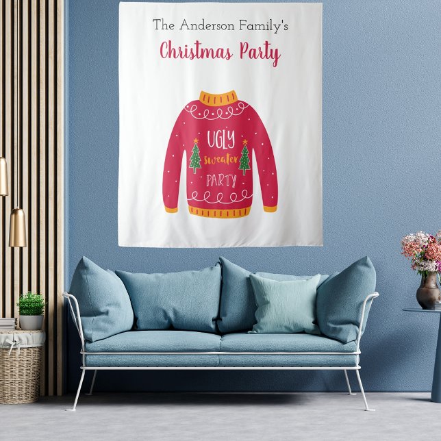 Tenture chemise de Noël laide rouge blanc amusant (Créateur téléchargé)