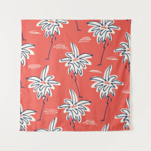 Tenture Chemise de plage hawaïenne, motif de doodle palm.