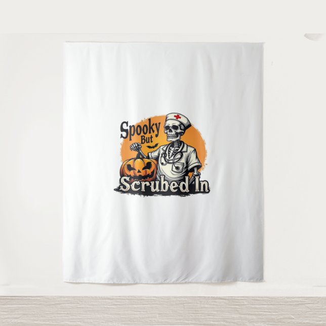 Tenture Chemise T-Shirt Halloween Nurse Design surdimensio (Devant)