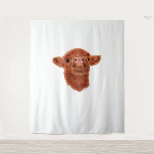 Tenture Chemise T surdimensionnée de la vache Highland