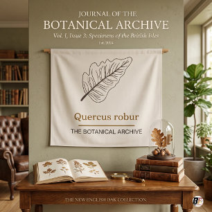 Tenture Chêne Robur Minimal Feuille de Chêne Beige