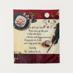 Tenture Cher Dieu et Père Noël Stylo plume de Noël à encre