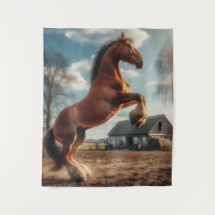 Tenture Cheval de ferme