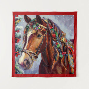 Tenture Cheval de Noël 2