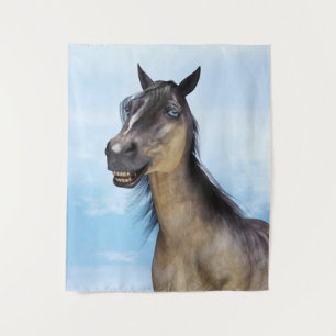 Tenture Cheval Grulla Souriant Heureux