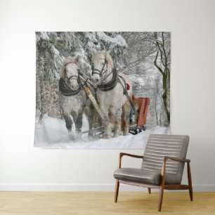 Tenture Cheval tiré Sleigh Ride