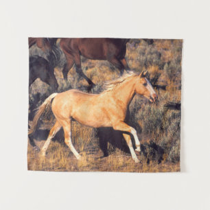 Tenture Chevaux courant dans un ranch Ponderosa