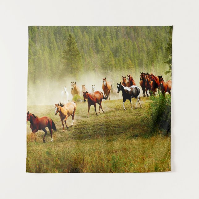 Tenture Chevaux sauvages (Devant)
