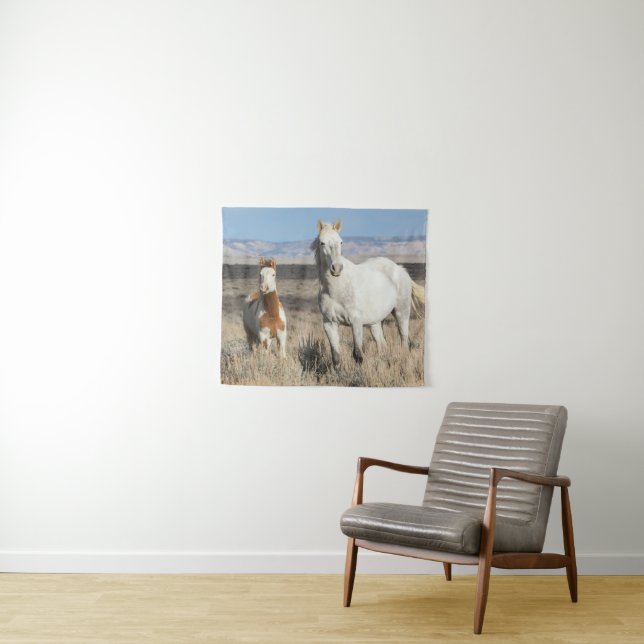 Tenture Chevaux sauvages chez eux dans le bassin de Sandwa (En situation (horizontale))