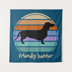 Tenture Cheveux courts Dachshund - Silhouette 1