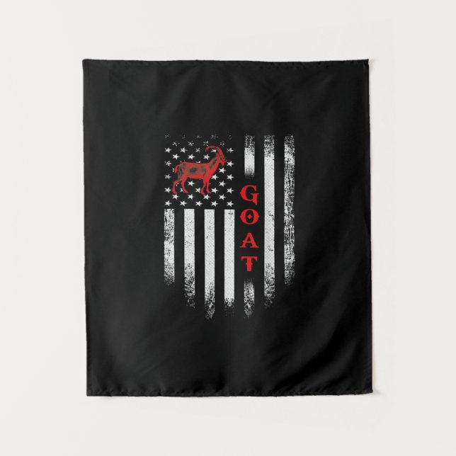 Tenture Chèvre de drapeau américain vintage US (Devant)