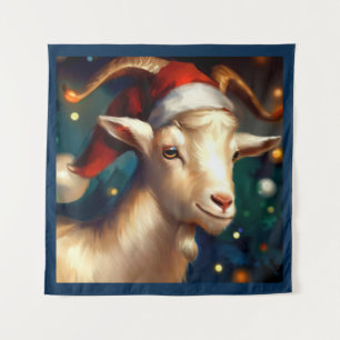 Tenture Chèvre de Noël 1