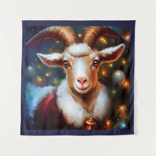 Tenture Chèvre de Noël 4 (Devant)