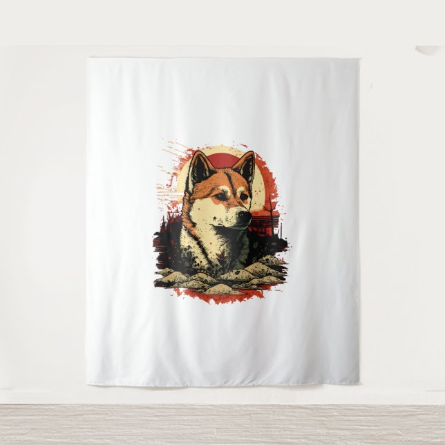 Tenture Chien Akita Inu (Devant)