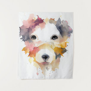 Tenture Chien Animaux Animaux Nature Aquarelle Art Peintur