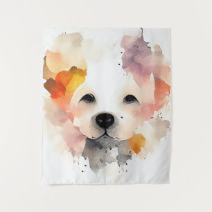 Tenture Chien Animaux Animaux Nature Aquarelle Art Peintur